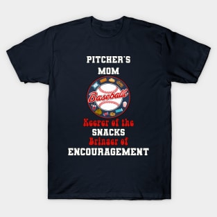 Baseball Mom Funny Graphic Design T-Shirt